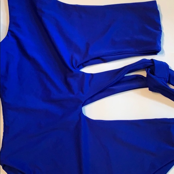 Royal blue side tie bathing suit size xl - Picture 2 of 6